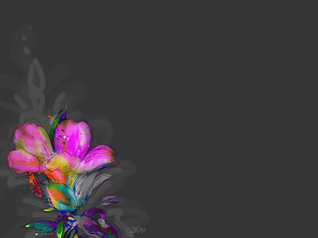 Neon Flowers Wallpapers