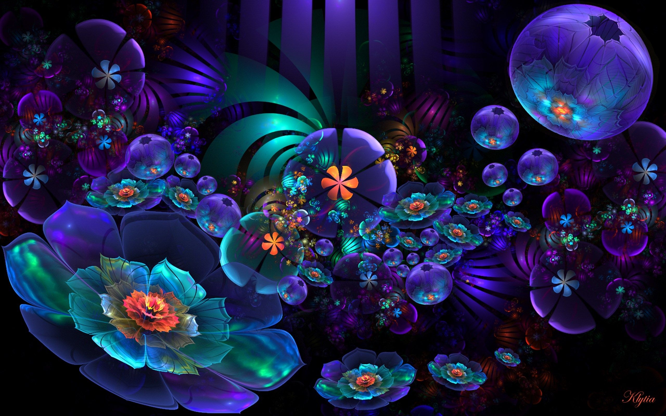 Neon Flowers Wallpapers