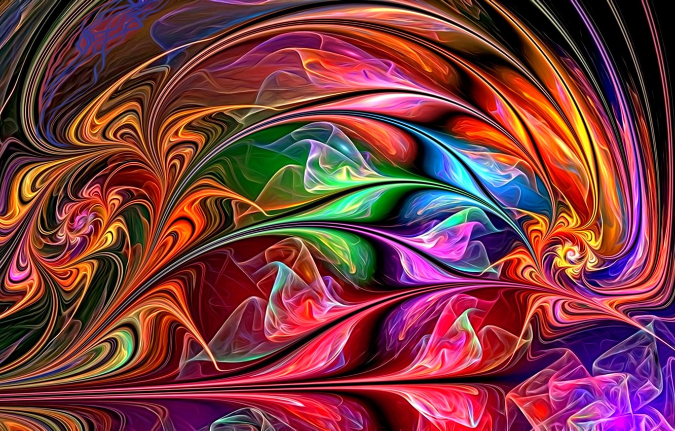 Neon Glowing Fractal Wallpapers