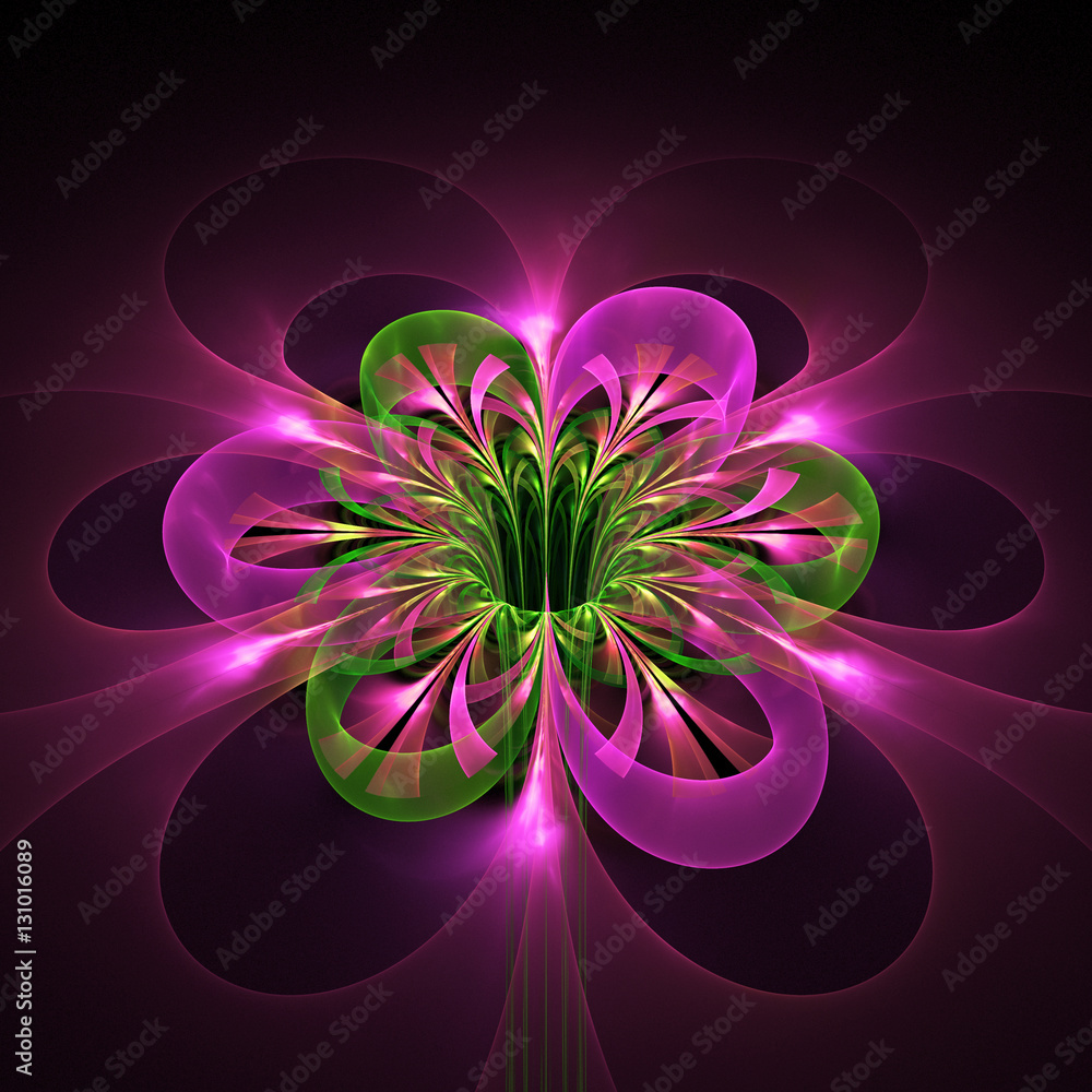 Neon Glowing Fractal Wallpapers