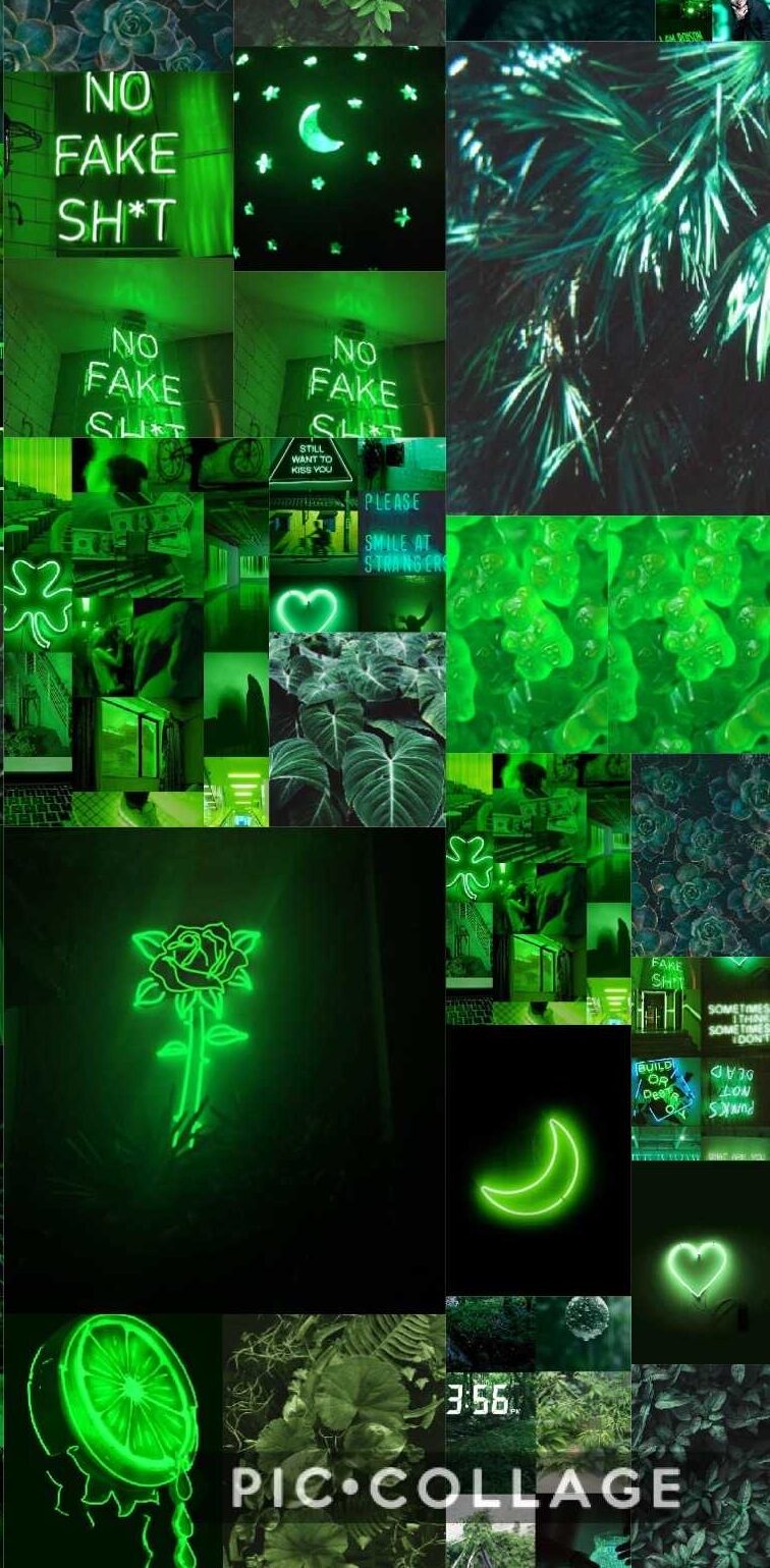 Neon Green Aesthetic Background