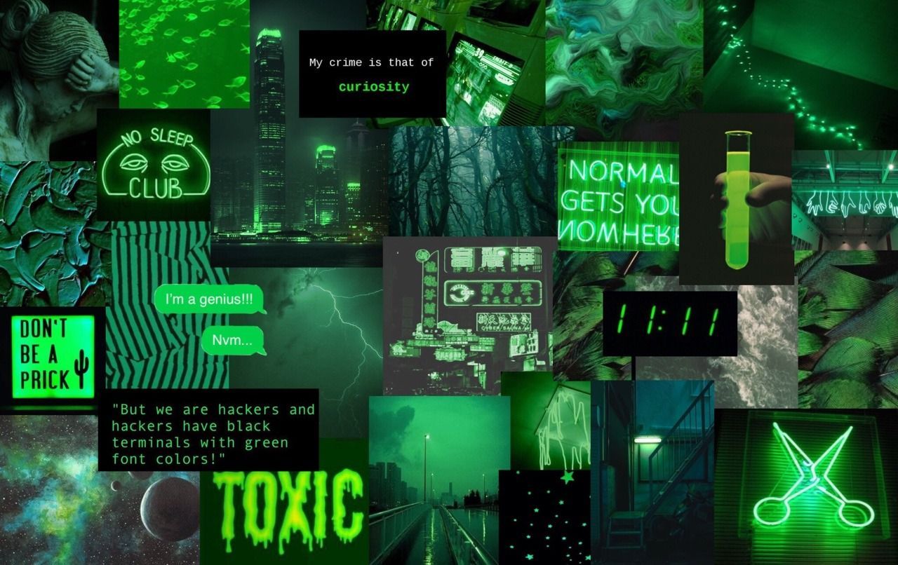 Neon Green Aesthetic Desktop Wallpapers