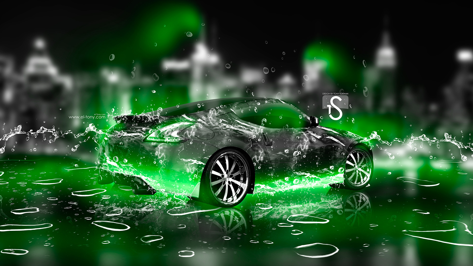 Neon Green City Wallpapers