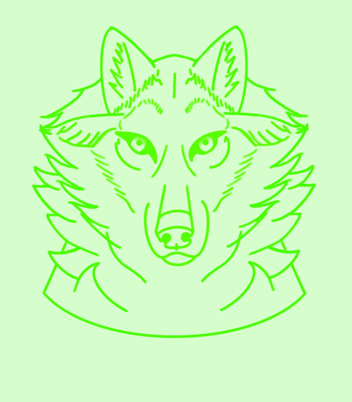 Neon Green Wolf Wallpapers