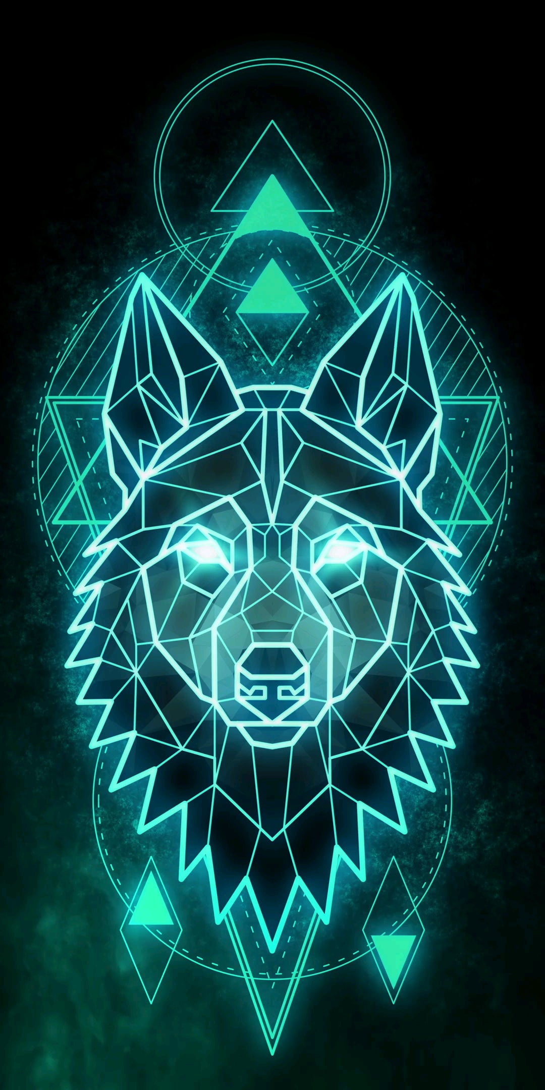 Neon Green Wolf Wallpapers