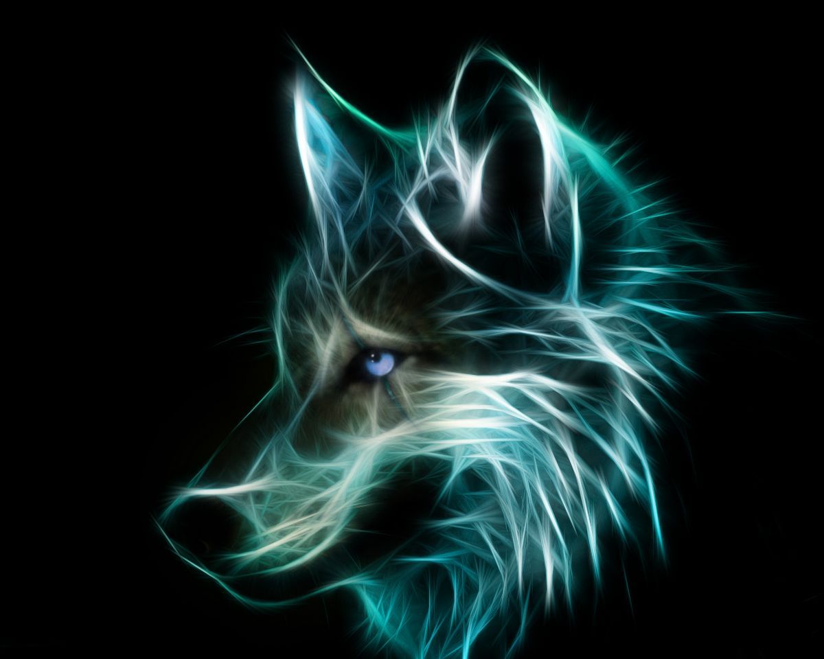 Neon Green Wolf Wallpapers