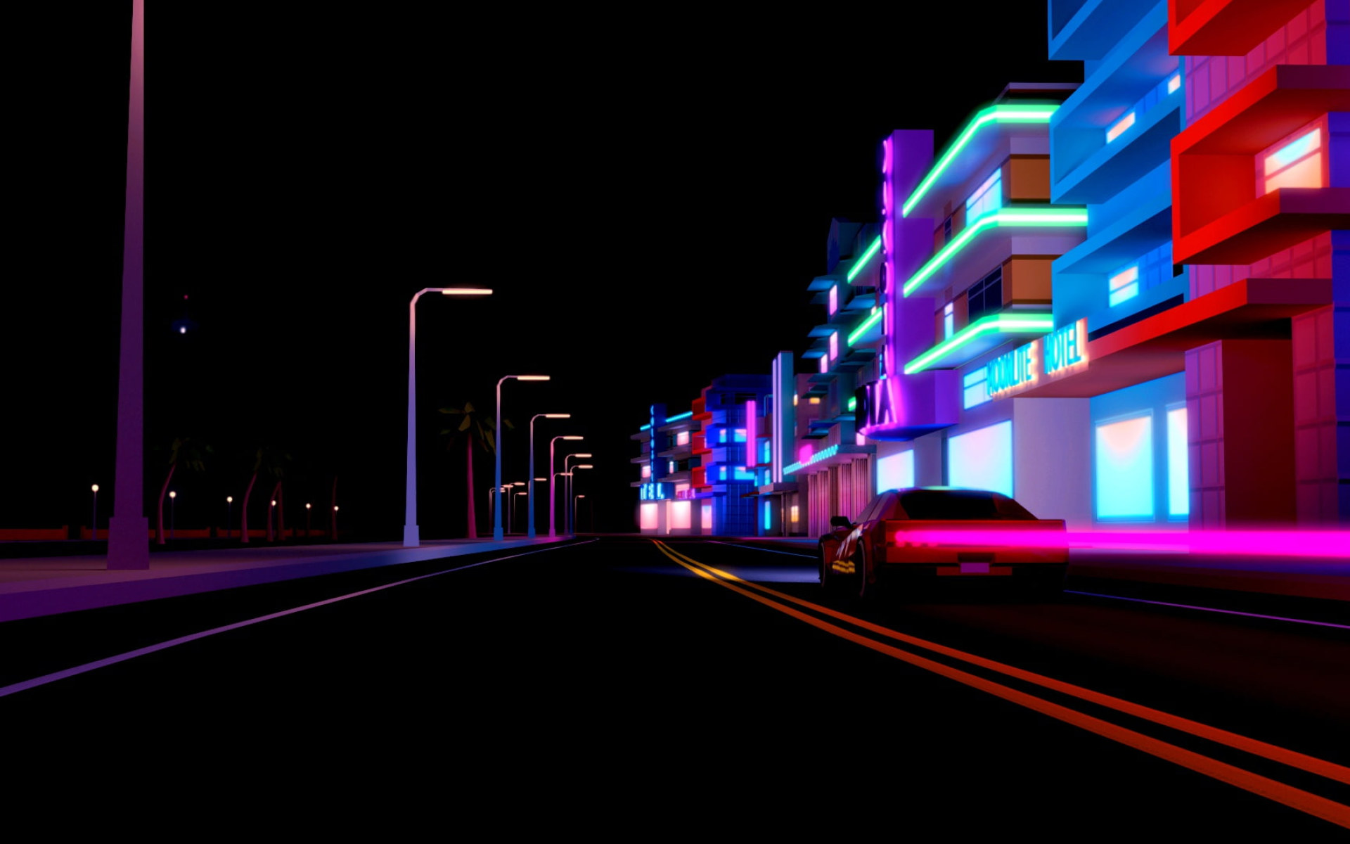 Neon Highway Wallpapers