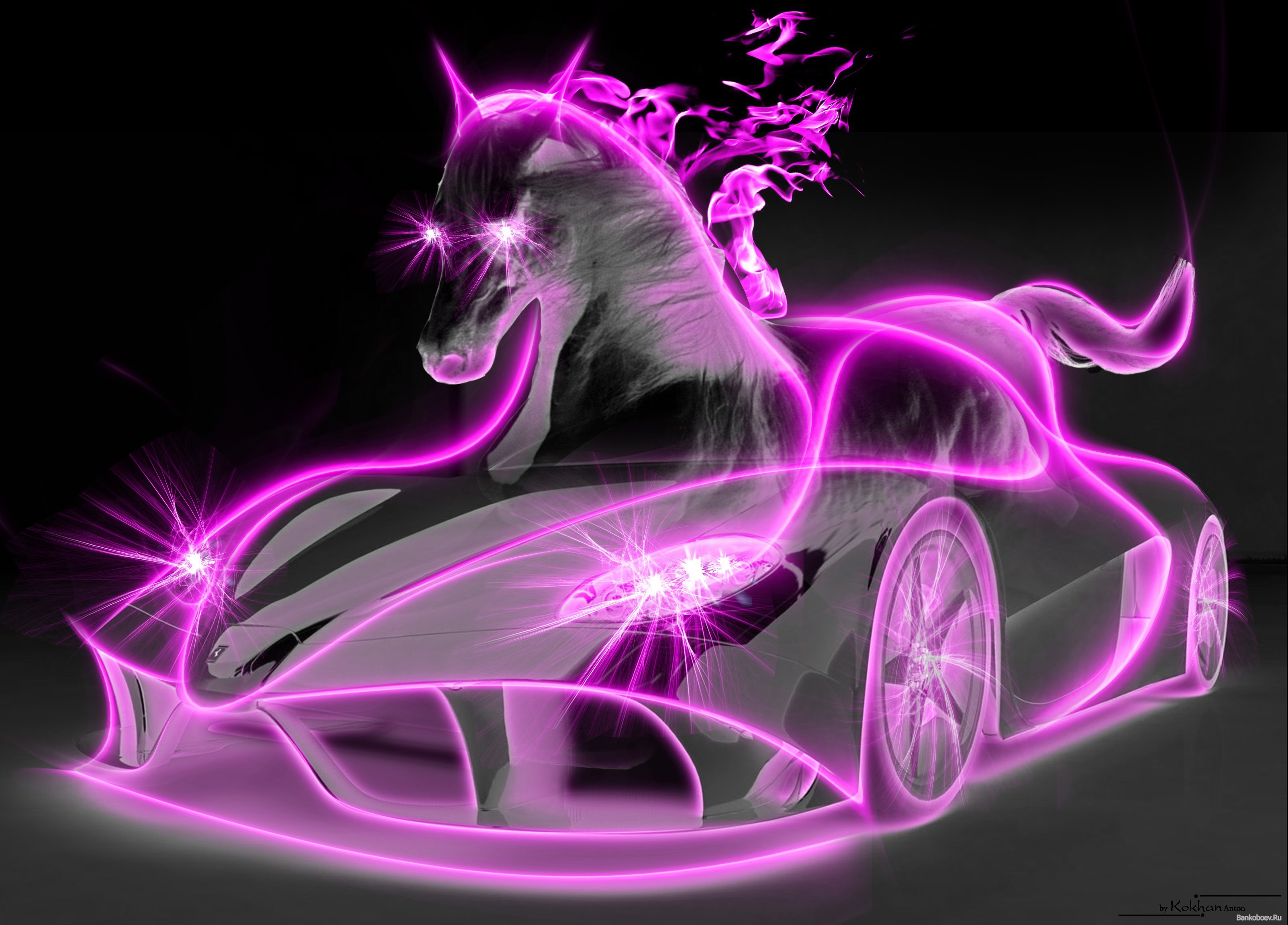 Neon Horses Wallpapers