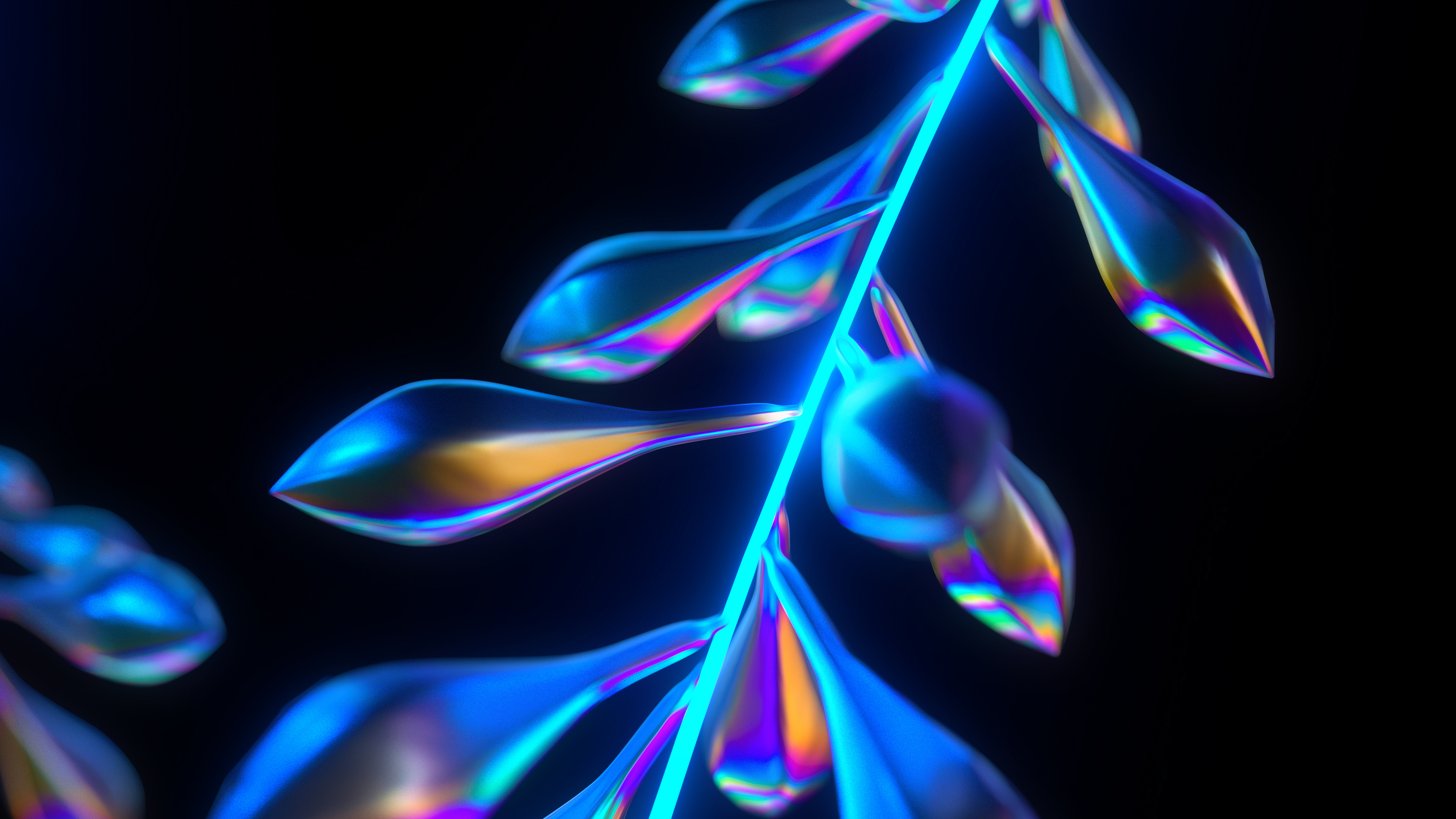 Neon Leaves Wallpapers