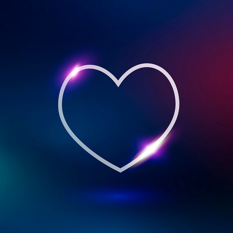 Neon Light Heart Wallpapers