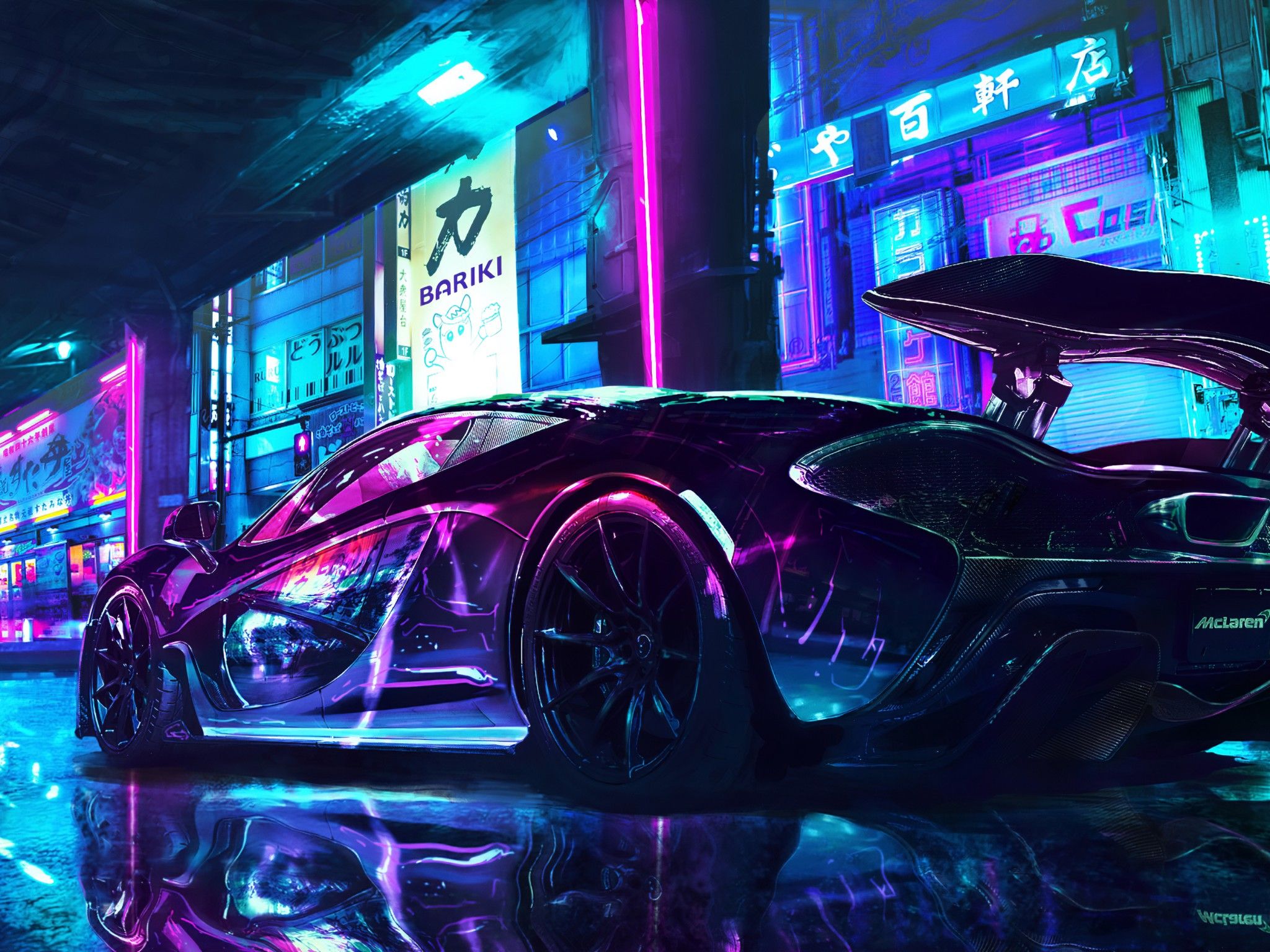 Neon Mclaren P1 Wallpapers