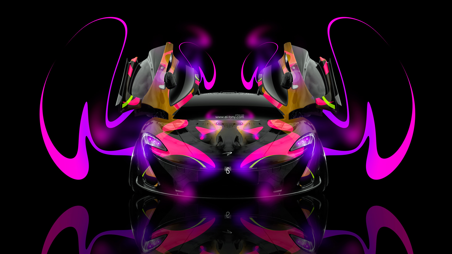 Neon Mclaren P1 Wallpapers