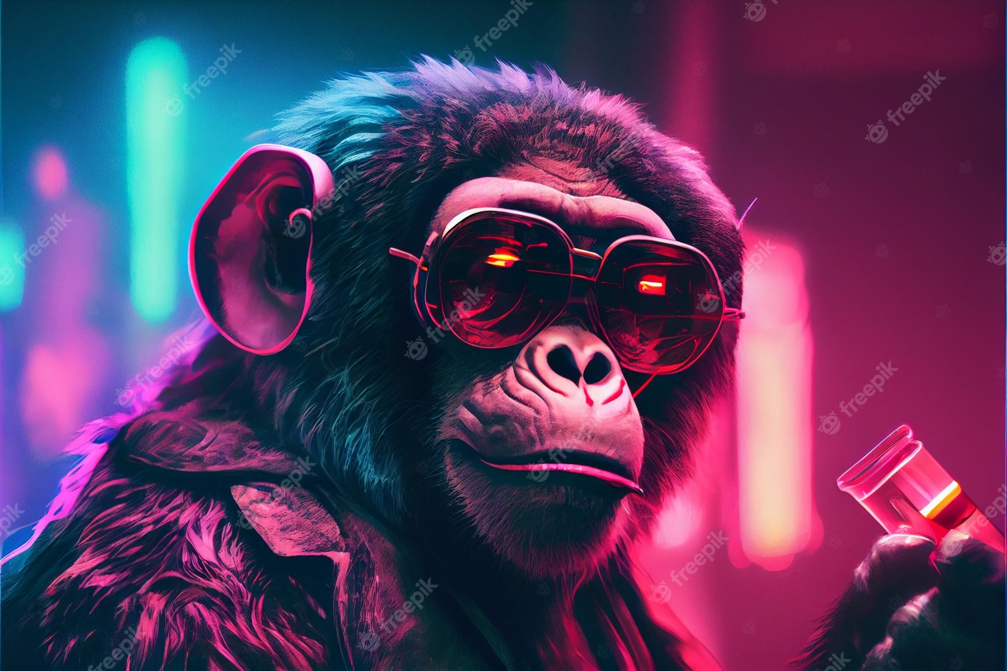 Neon Monkey Wallpapers