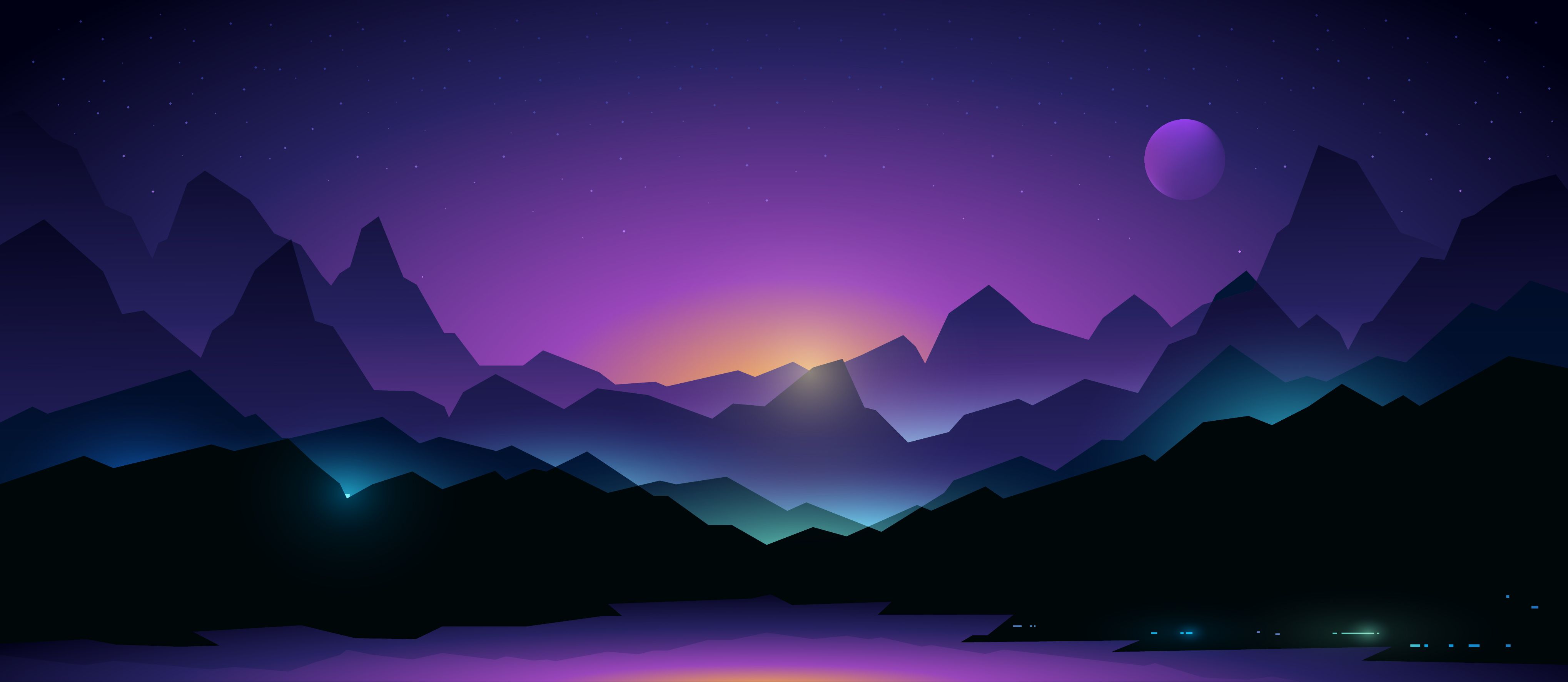 Neon Mountain Wallpapers