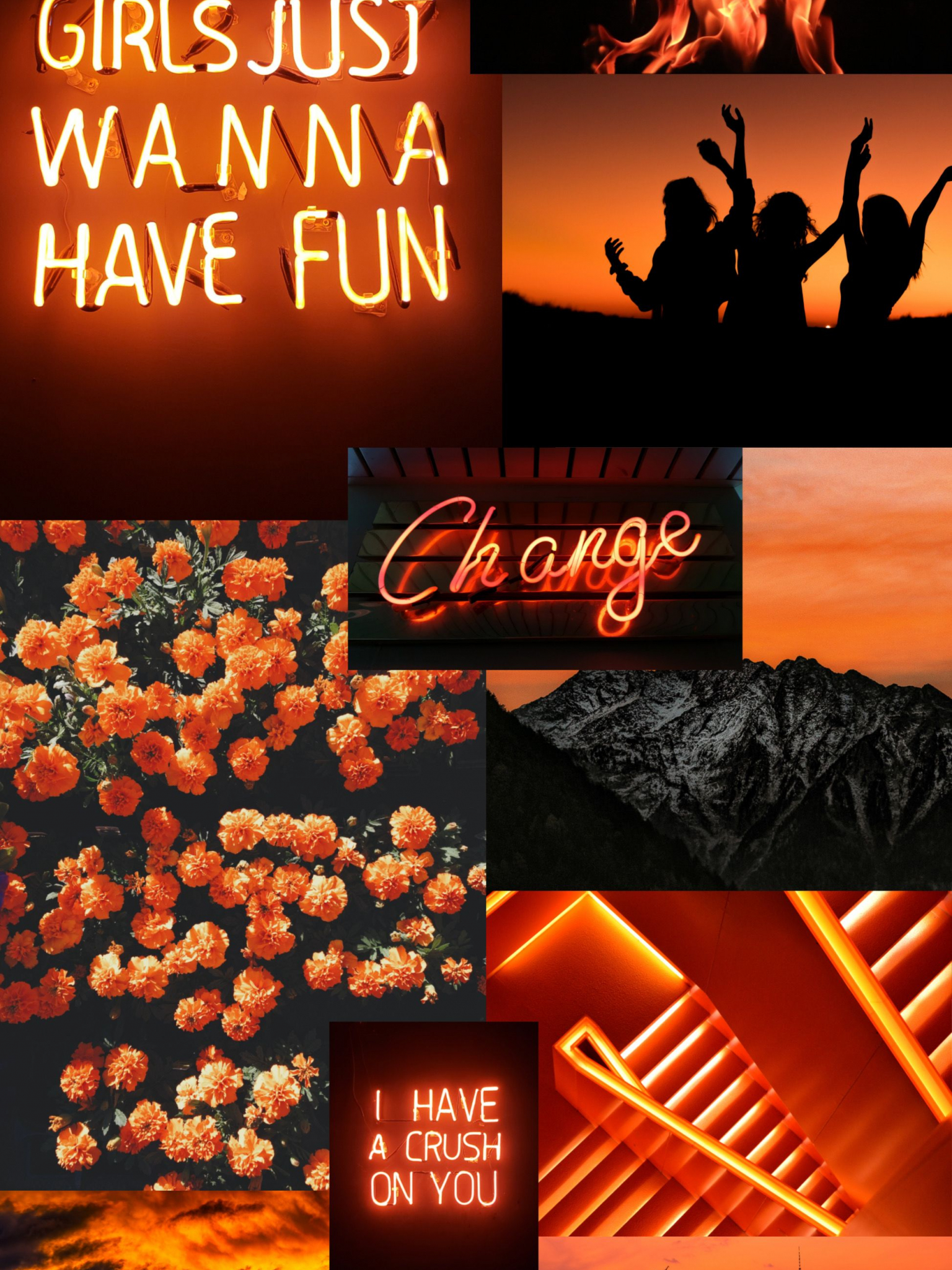 Neon Orange Iphone Wallpapers