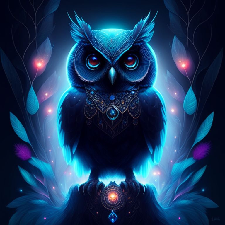 Neon Owl Wallpapers