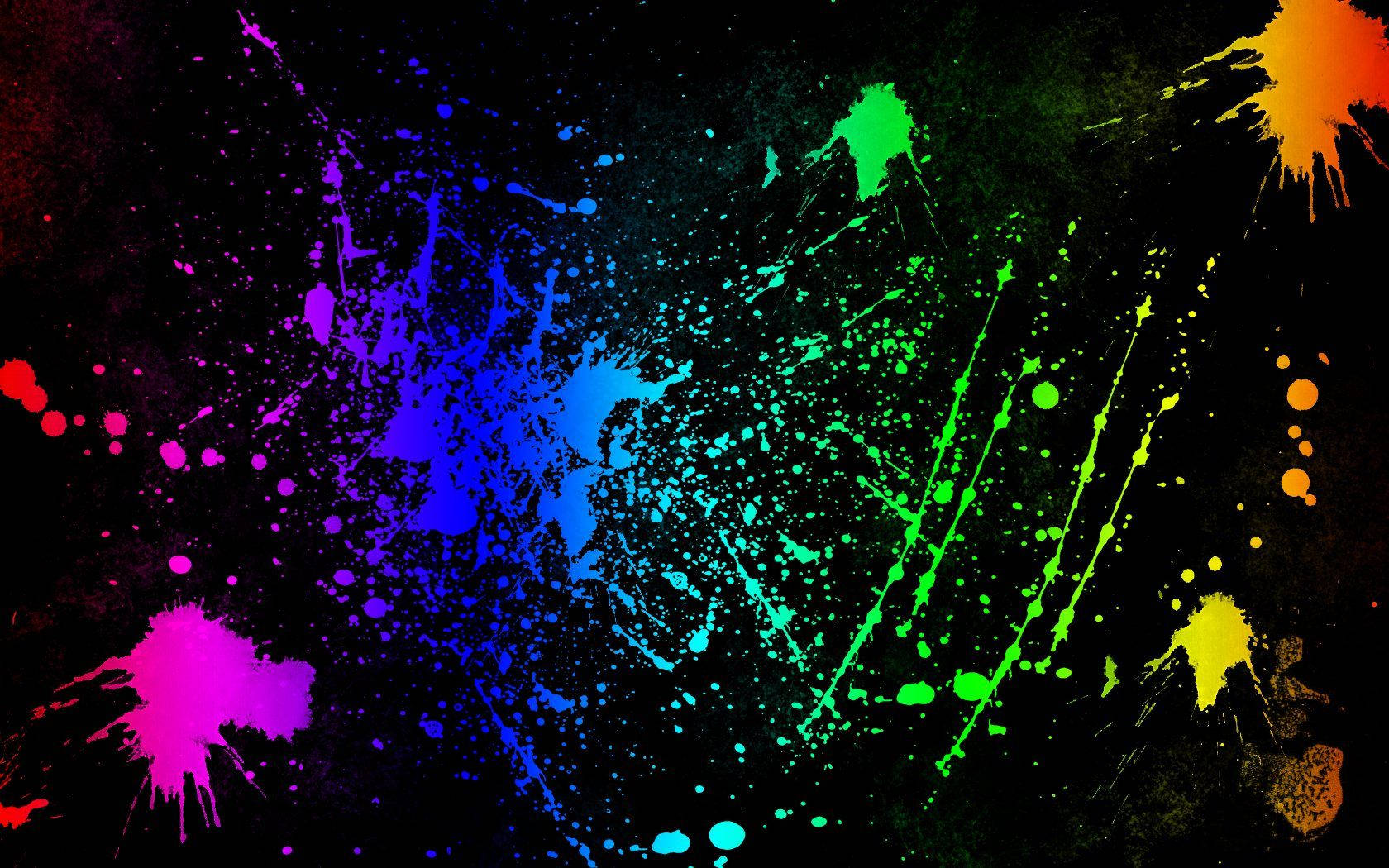 Neon Paint Splatter Wallpapers