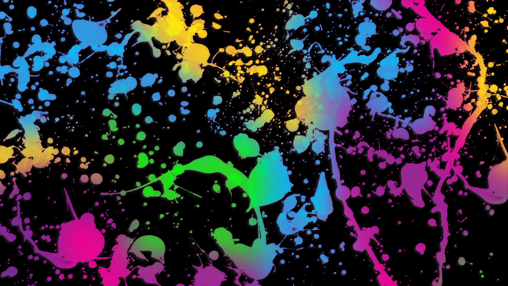 Neon Paint Splatter Wallpapers