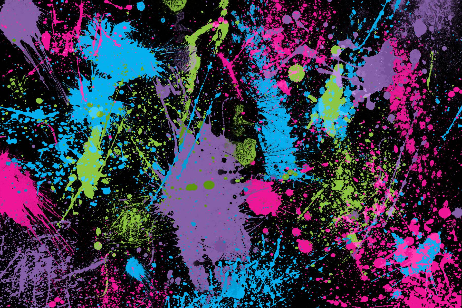 Neon Paint Splatter Wallpapers