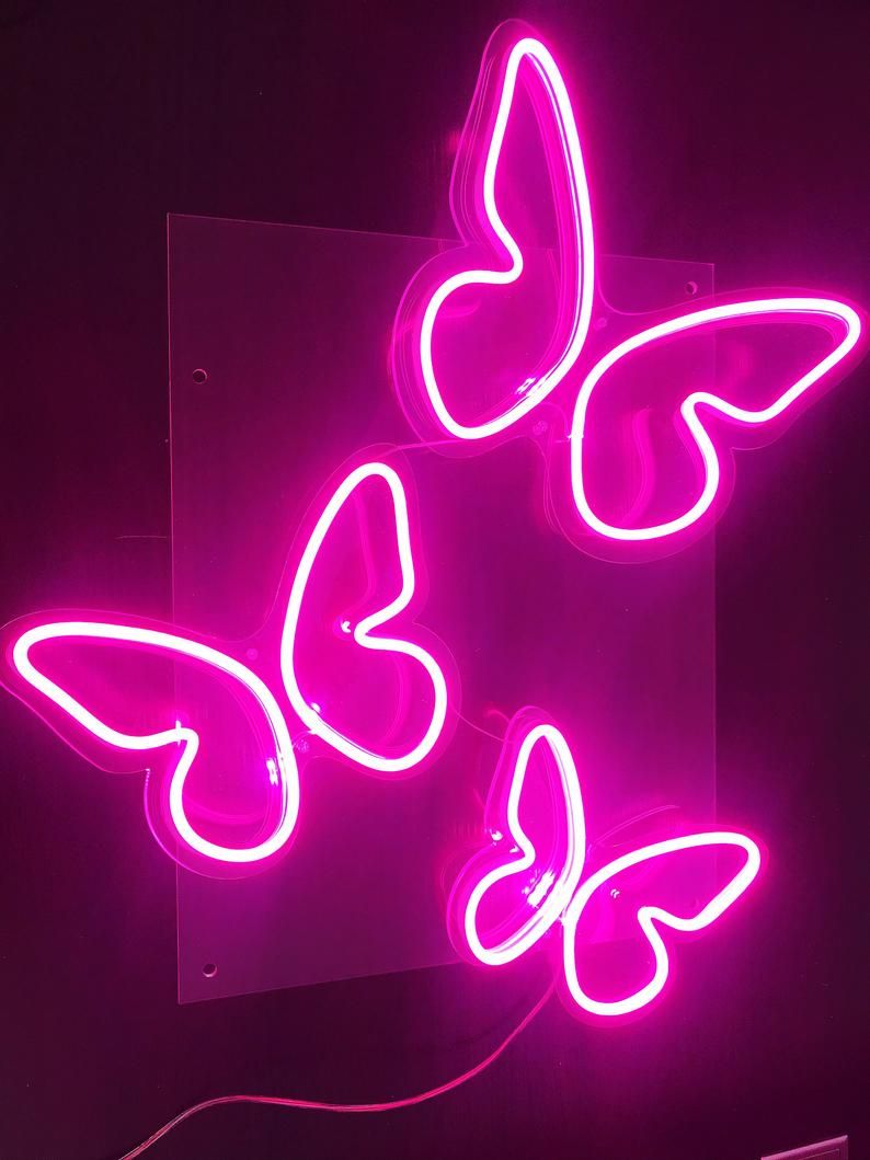 Neon Pink Butterfly Wallpapers