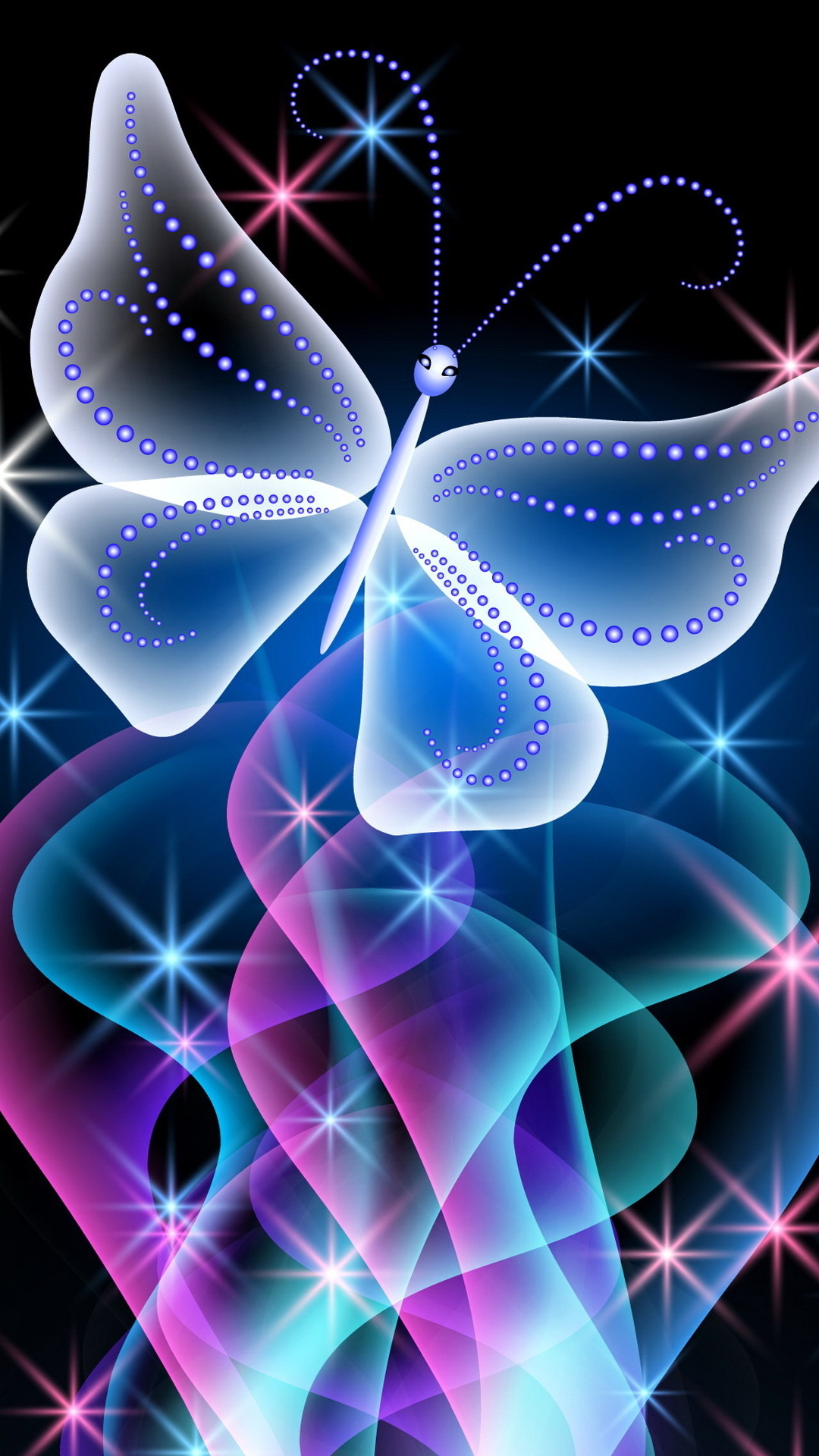 Neon Pink Butterfly Wallpapers