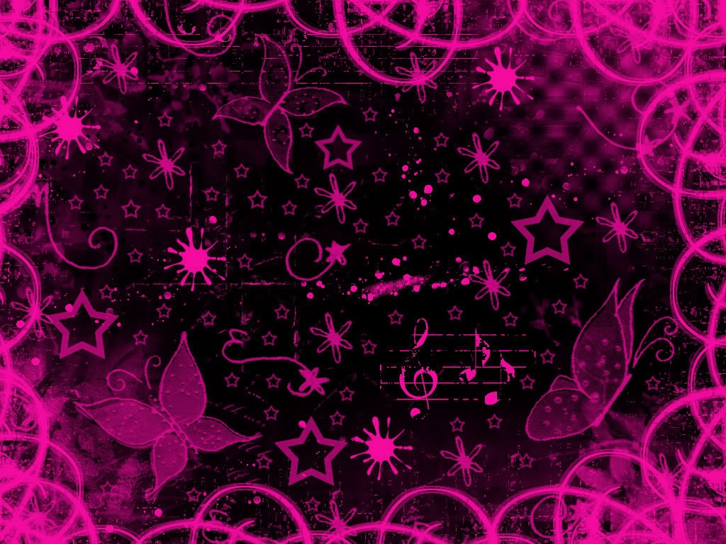 Neon Pink Butterfly Wallpapers