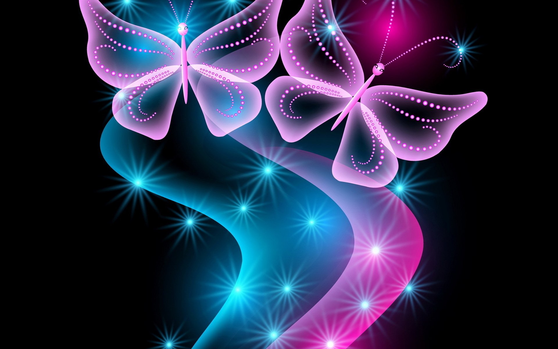 Neon Pink Butterfly Wallpapers