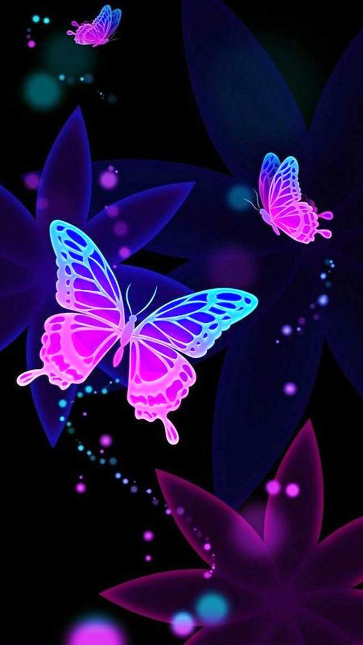 Neon Pink Butterfly Wallpapers