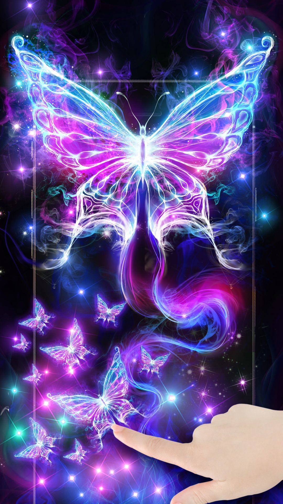 Neon Pink Butterfly Wallpapers