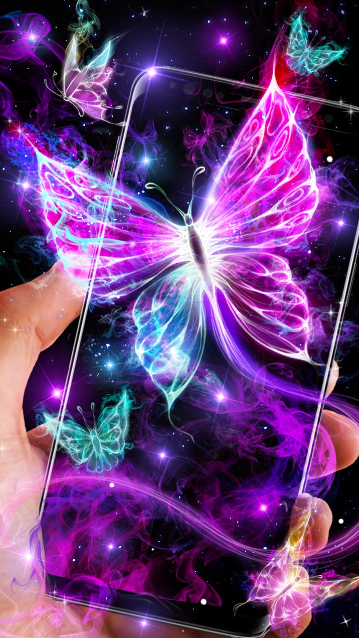 Neon Pink Butterfly Wallpapers