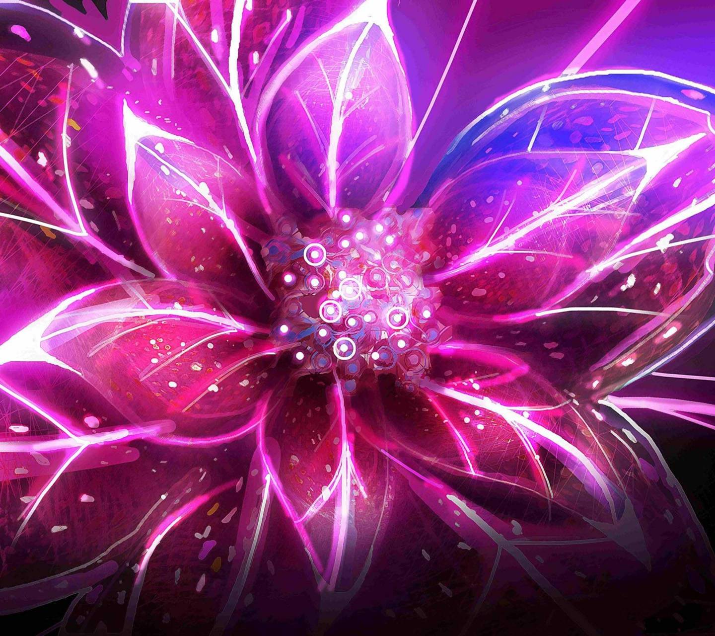 Neon Pink Flower Wallpapers