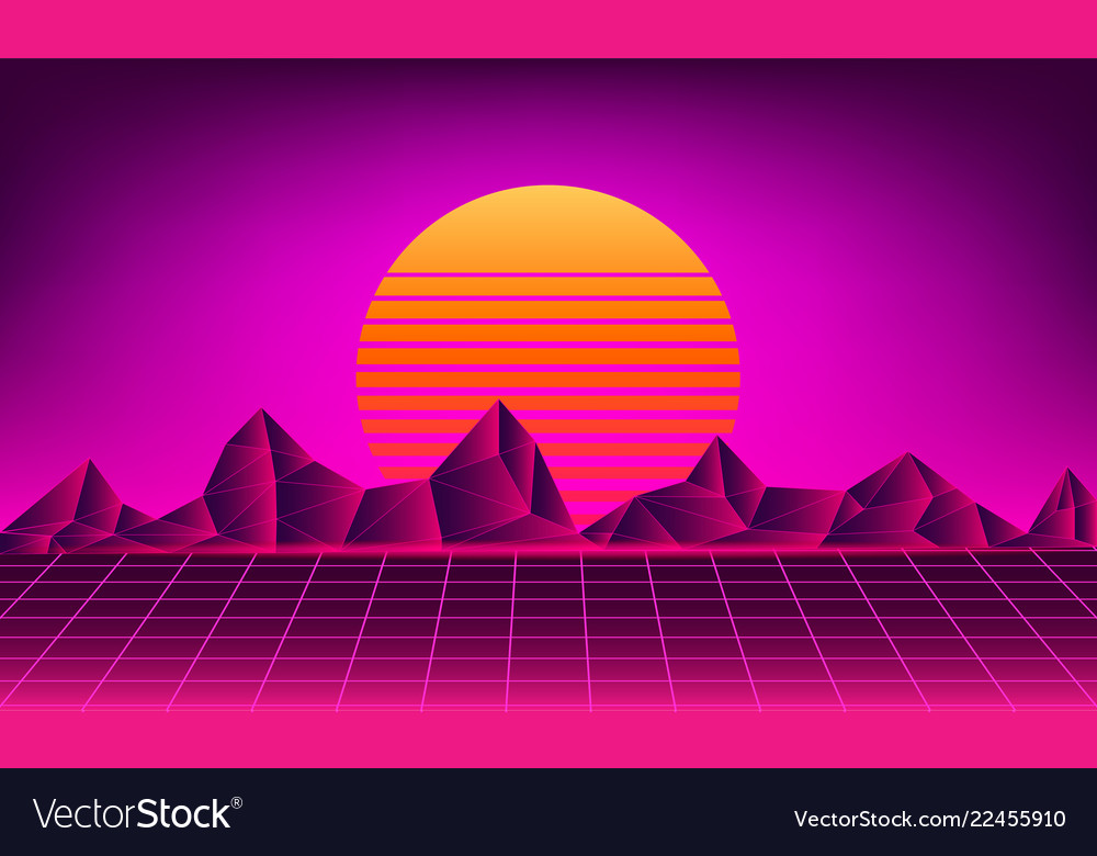 Neon Retro Sun Wallpapers