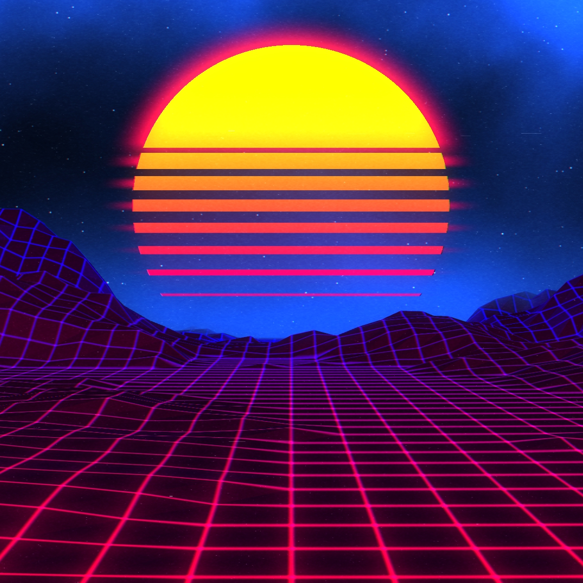 Neon Retro Sun Wallpapers