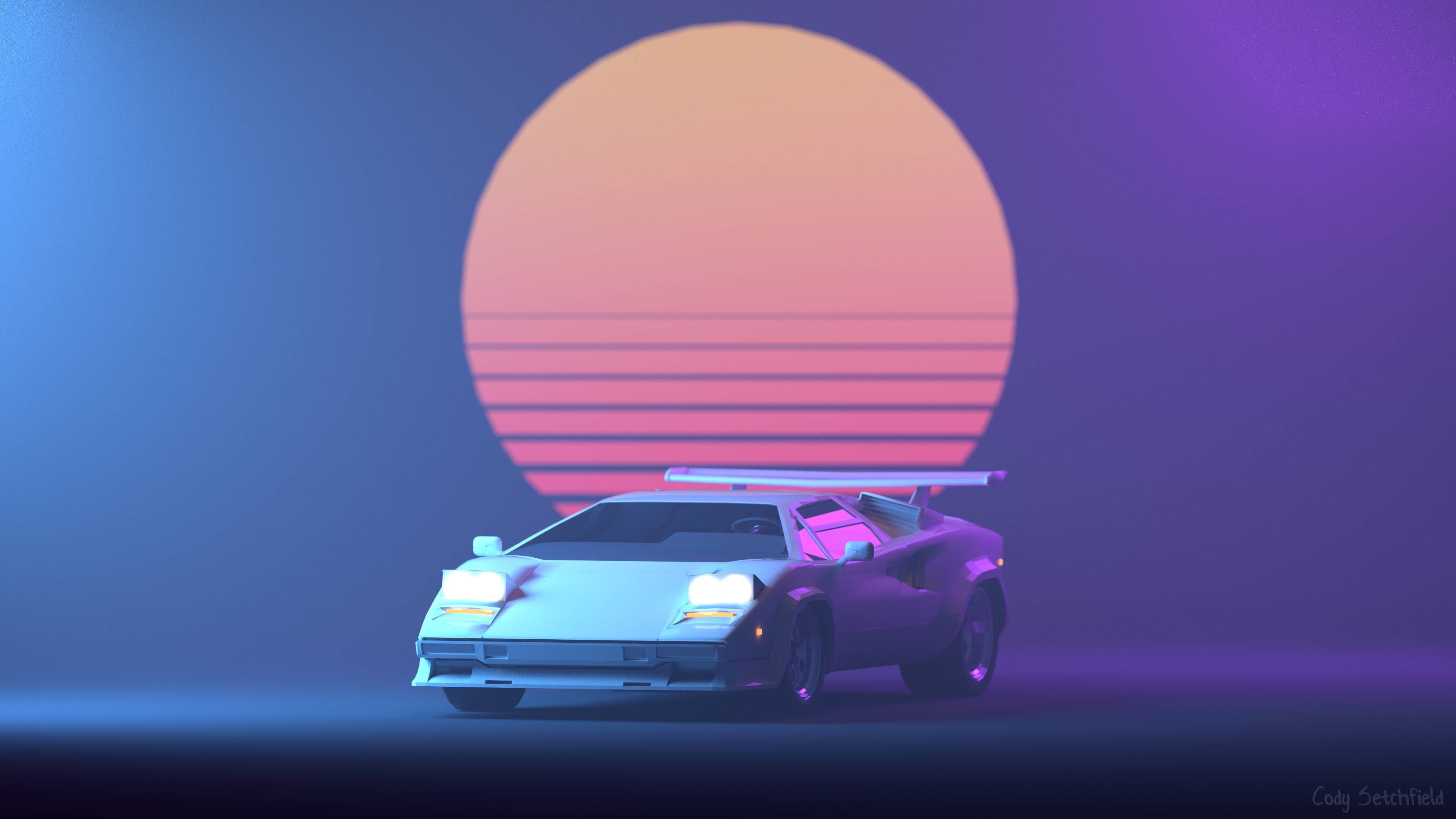 Neon Retro Sun Wallpapers