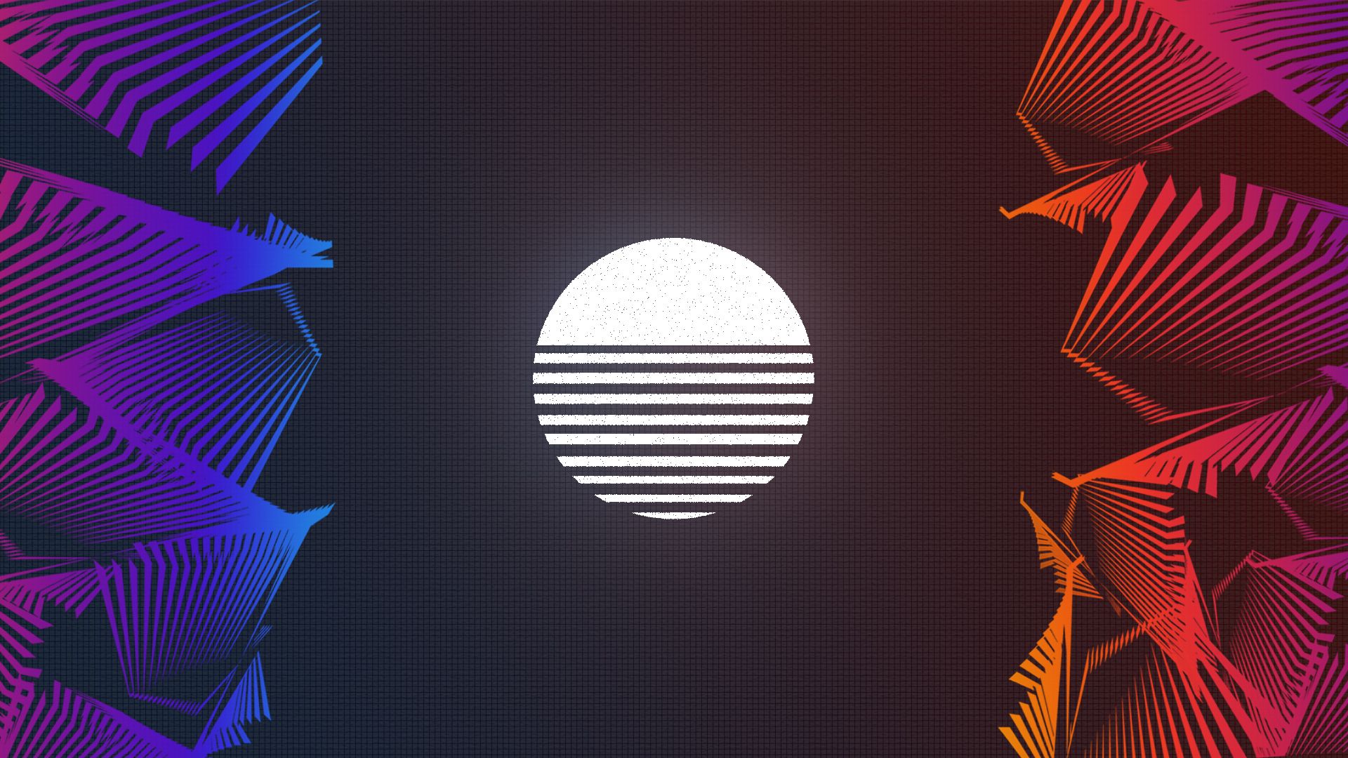 Neon Retro Sun Wallpapers