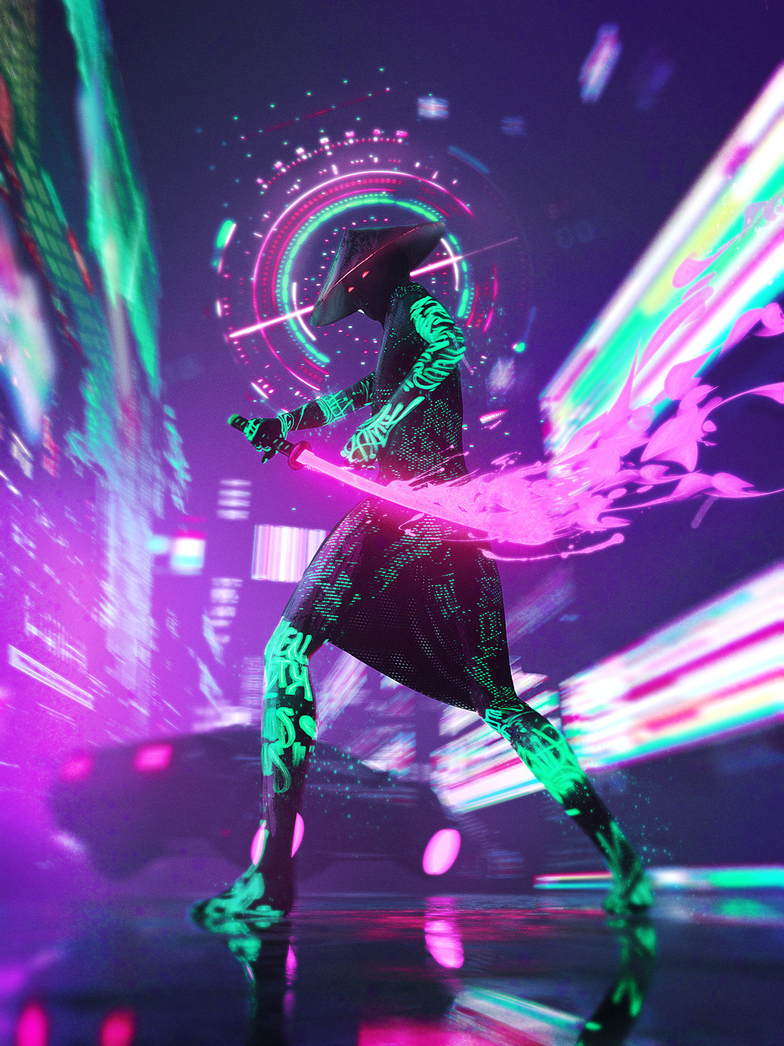 Neon Samurai Cyberpunk Wallpapers