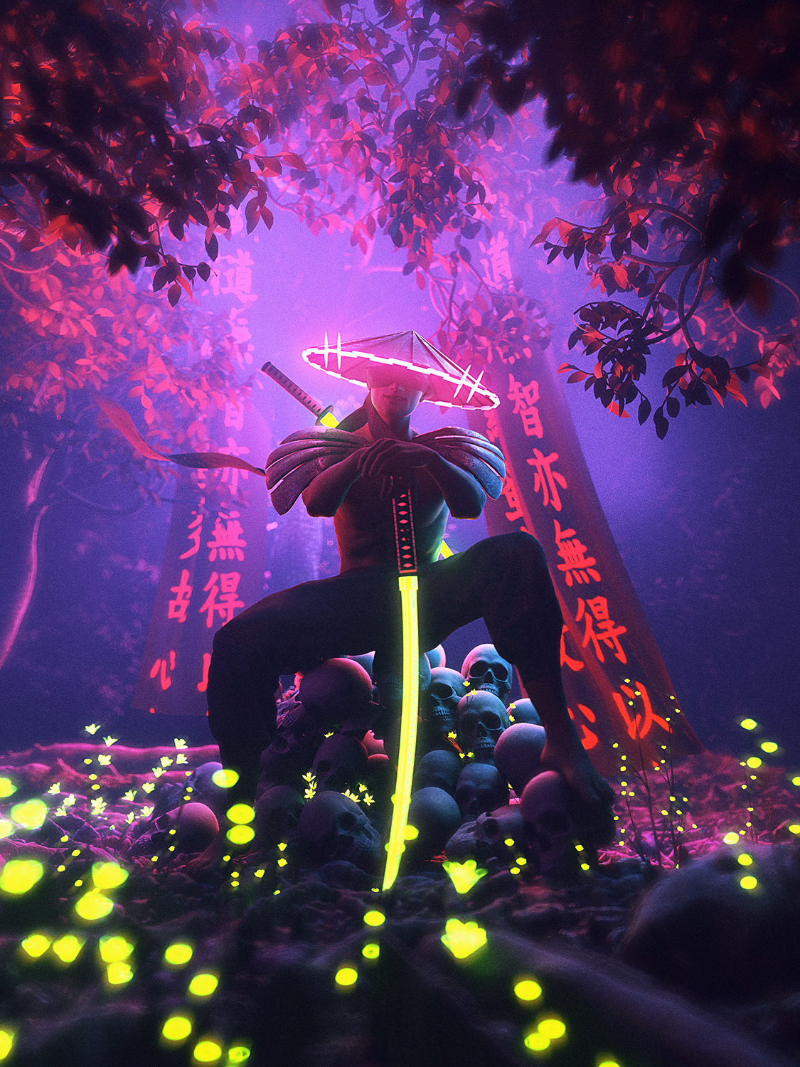 Neon Samurai Cyberpunk Wallpapers