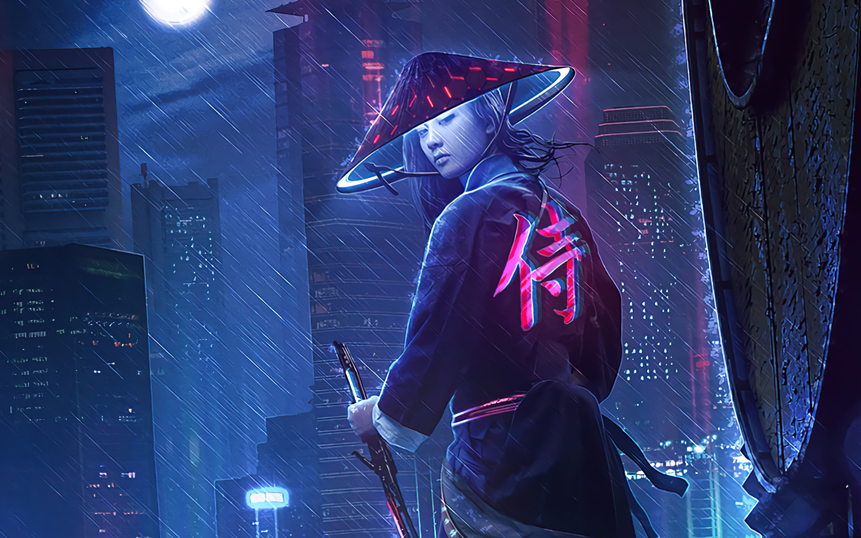 Neon Samurai Cyberpunk Wallpapers