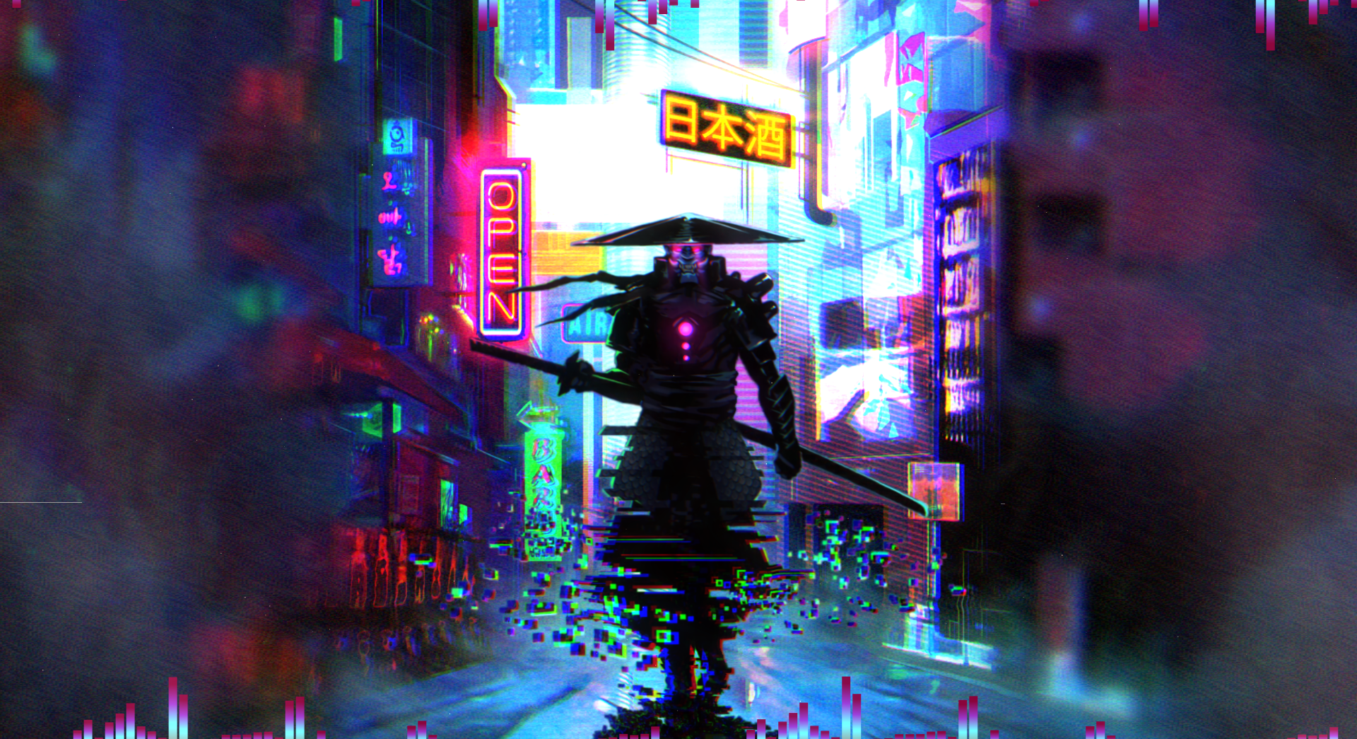 Neon Samurai Cyberpunk Wallpapers