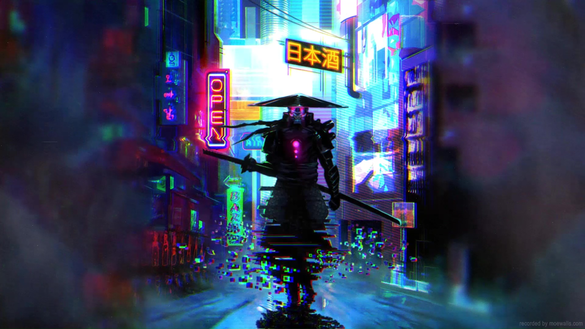 Neon Samurai Cyberpunk Wallpapers