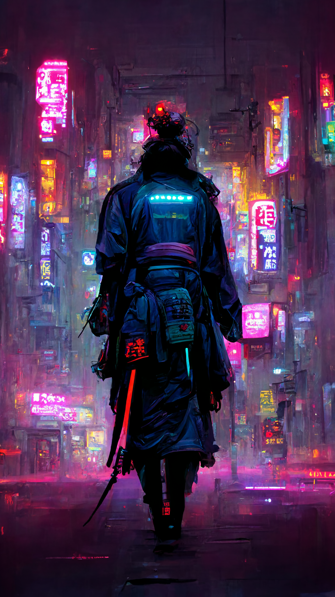 Neon Samurai Cyberpunk Wallpapers