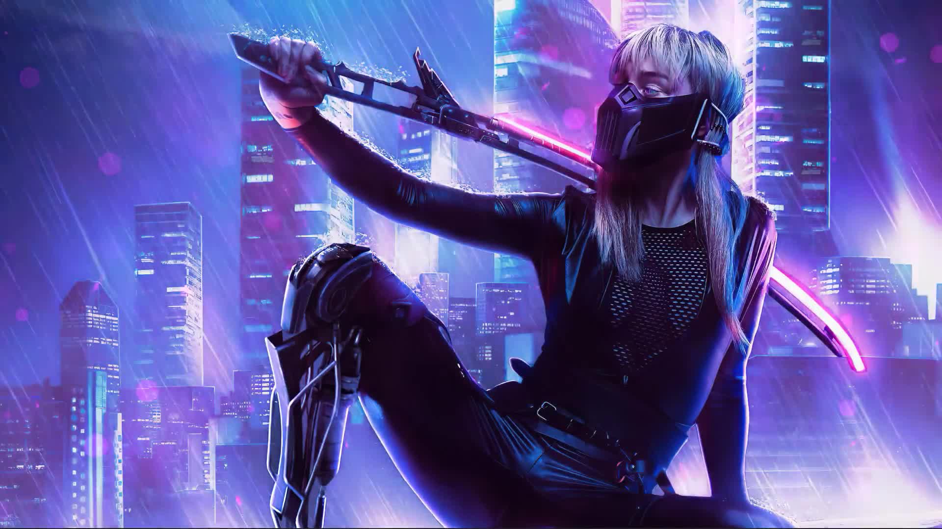 Neon Samurai Cyberpunk Wallpapers