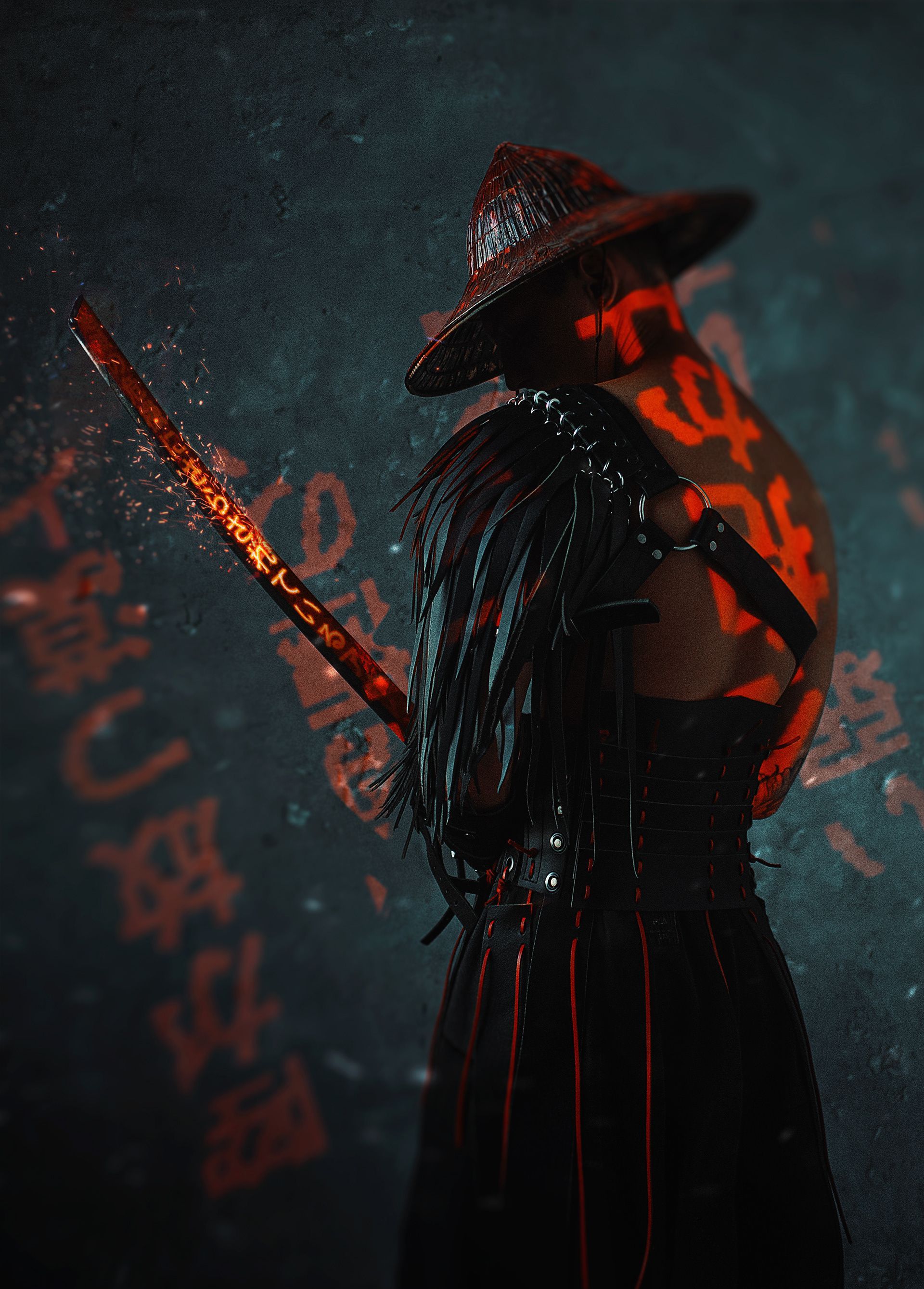 Neon Samurai Wallpapers