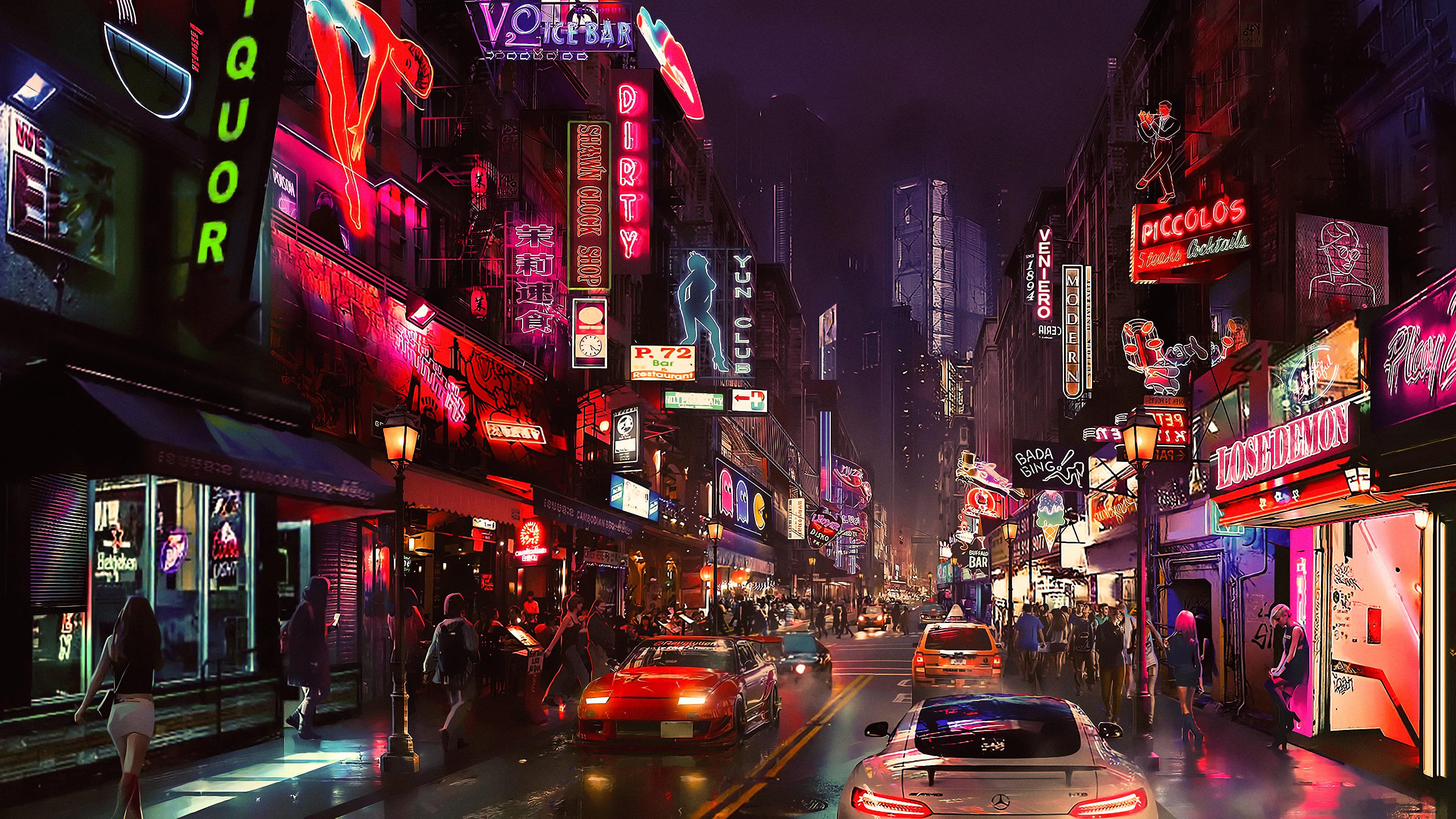 Neon Street Wallpapers