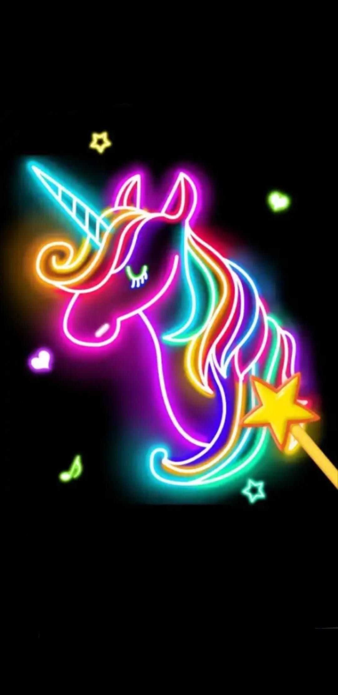 Neon Unicorn Wallpapers