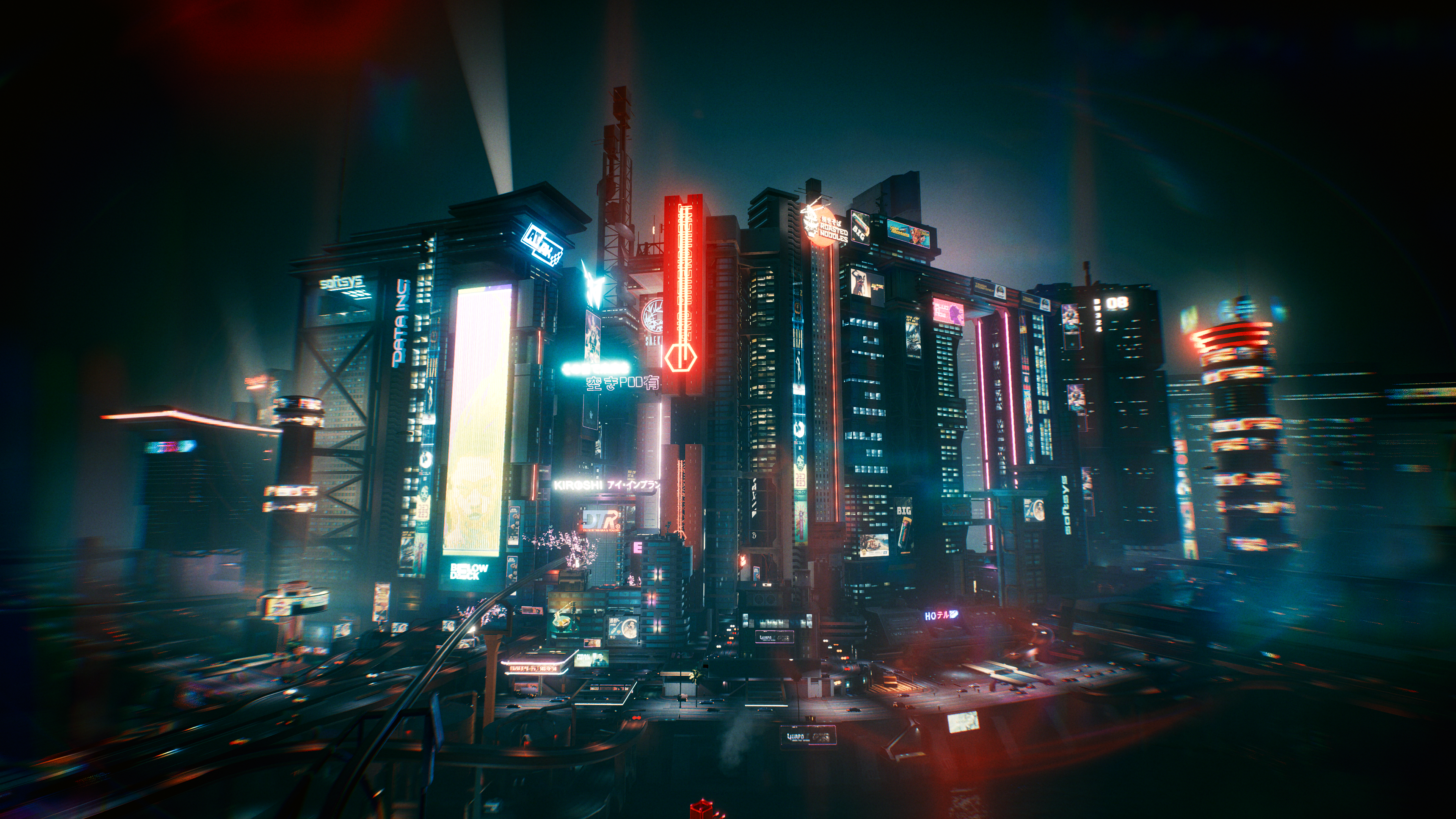 Neon Welcome To Night City Cyberpunk 2077 Wallpapers