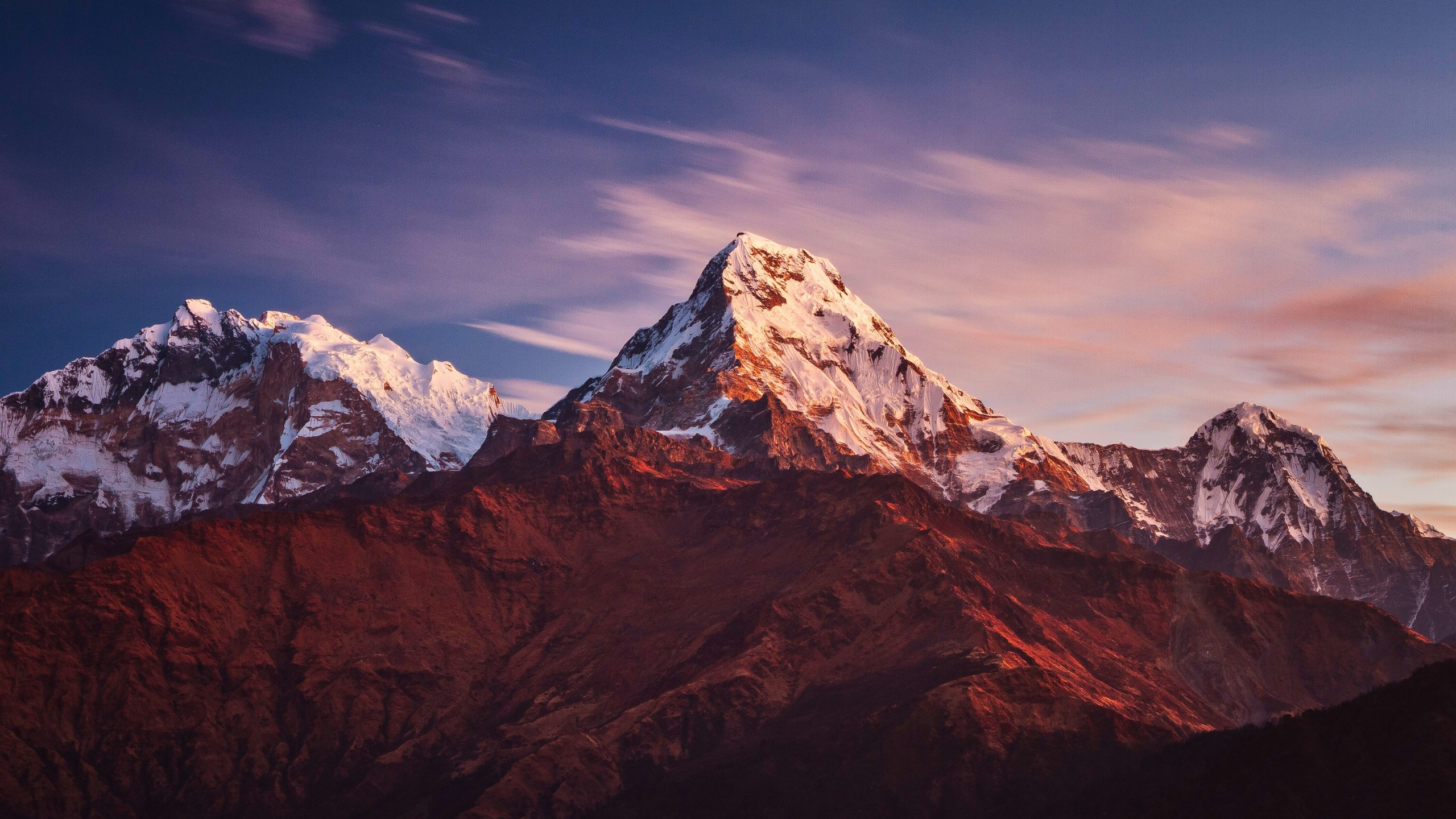 Nepal Mountains In Sunset Wallpapers