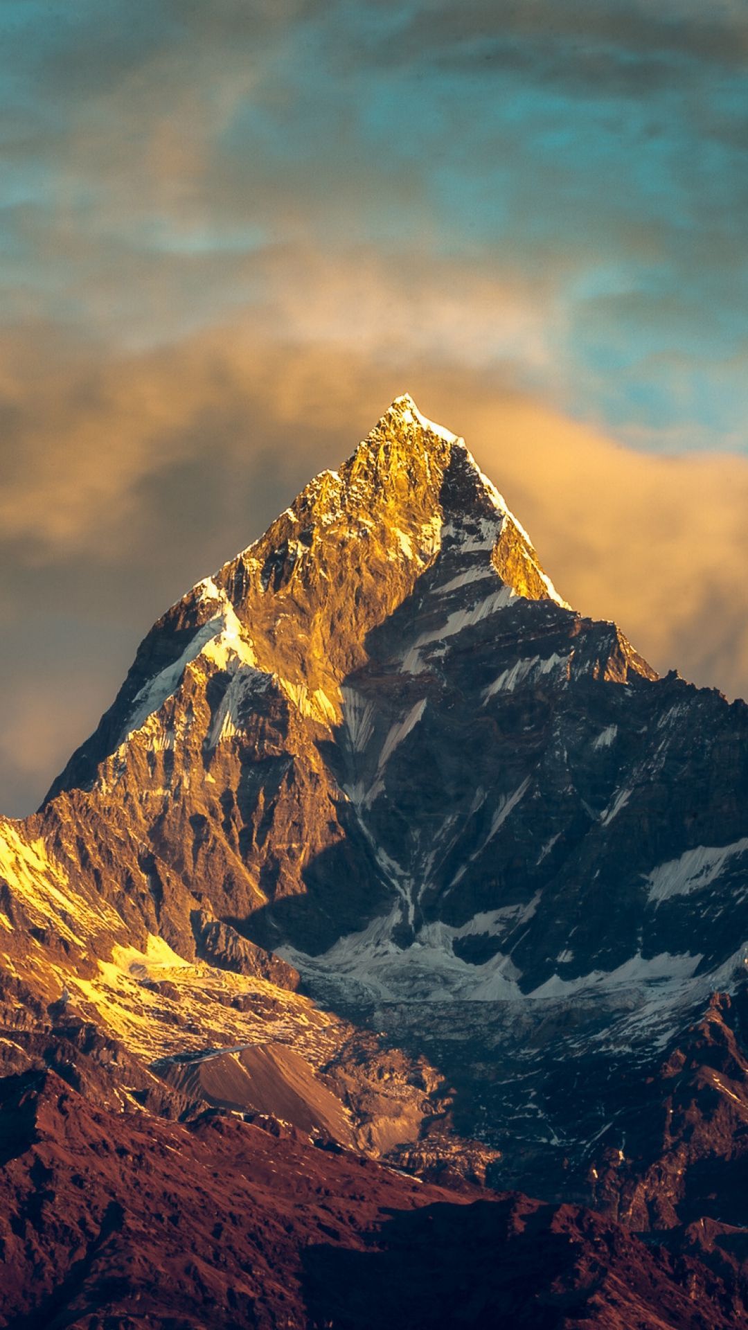 Nepal Mountains In Sunset Wallpapers