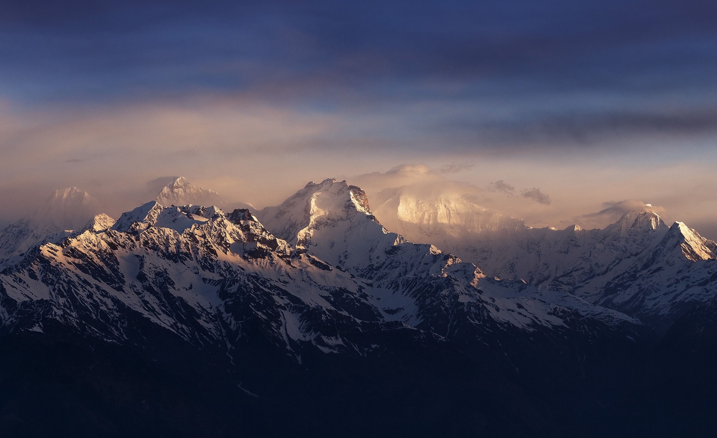 Nepal Mountains In Sunset Wallpapers