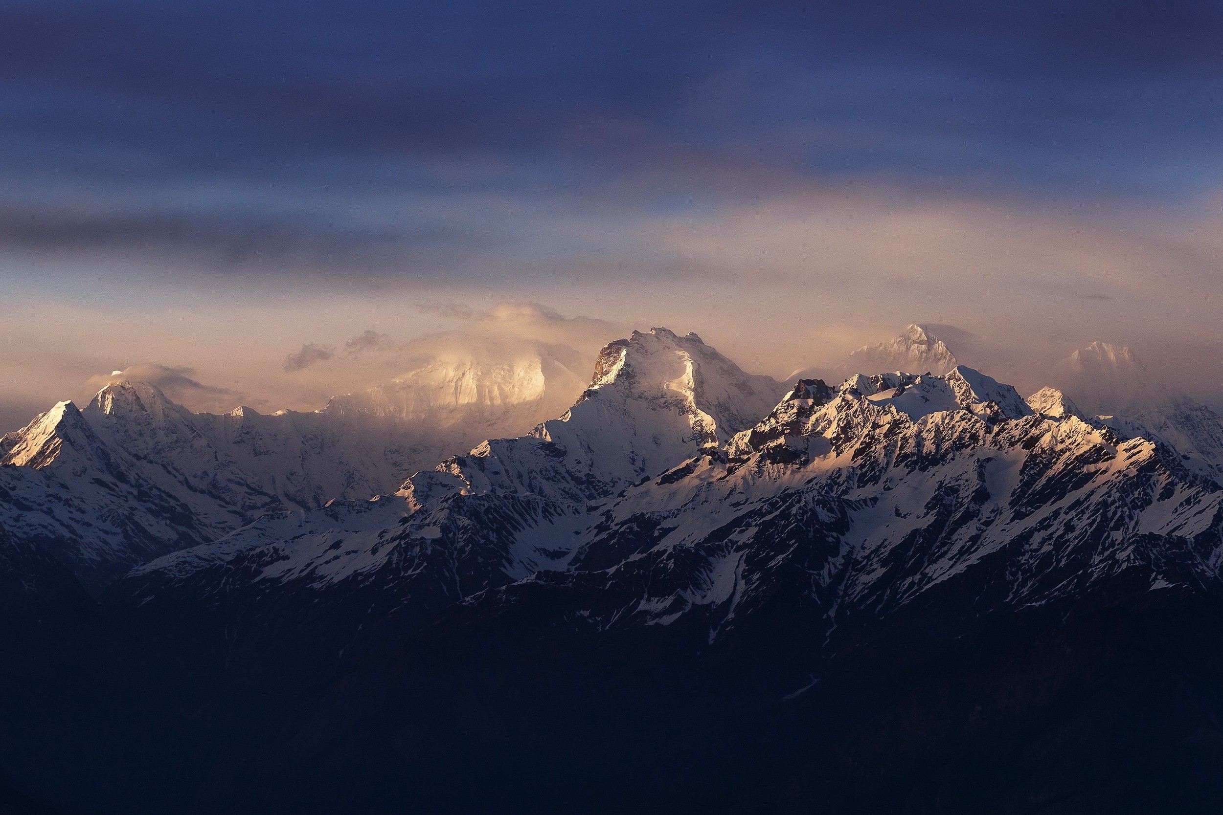 Nepal Mountains In Sunset Wallpapers